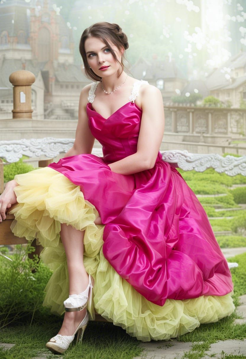 Dress and petticoats