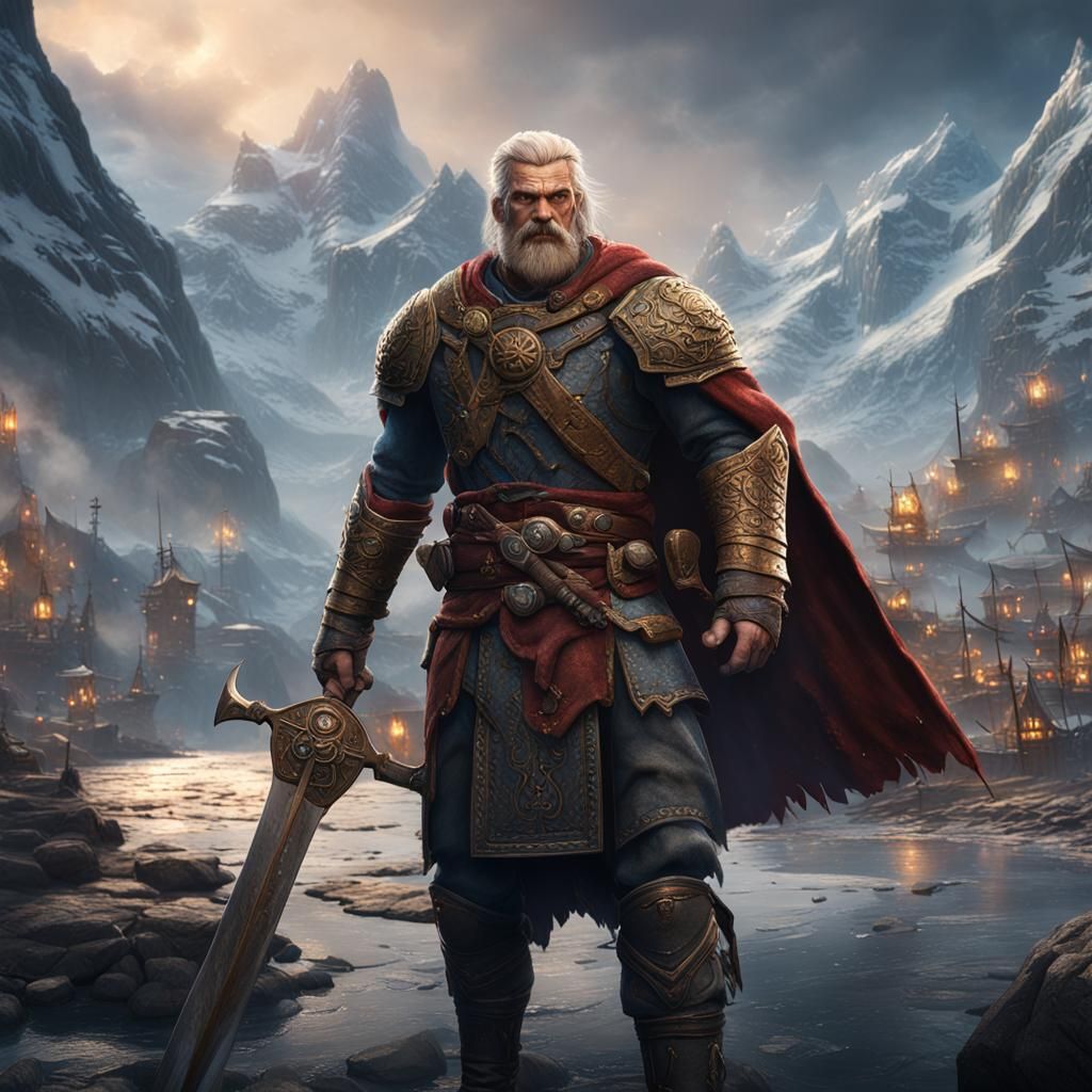 Baldur the Norse Warrior: Fantasy Concept Art