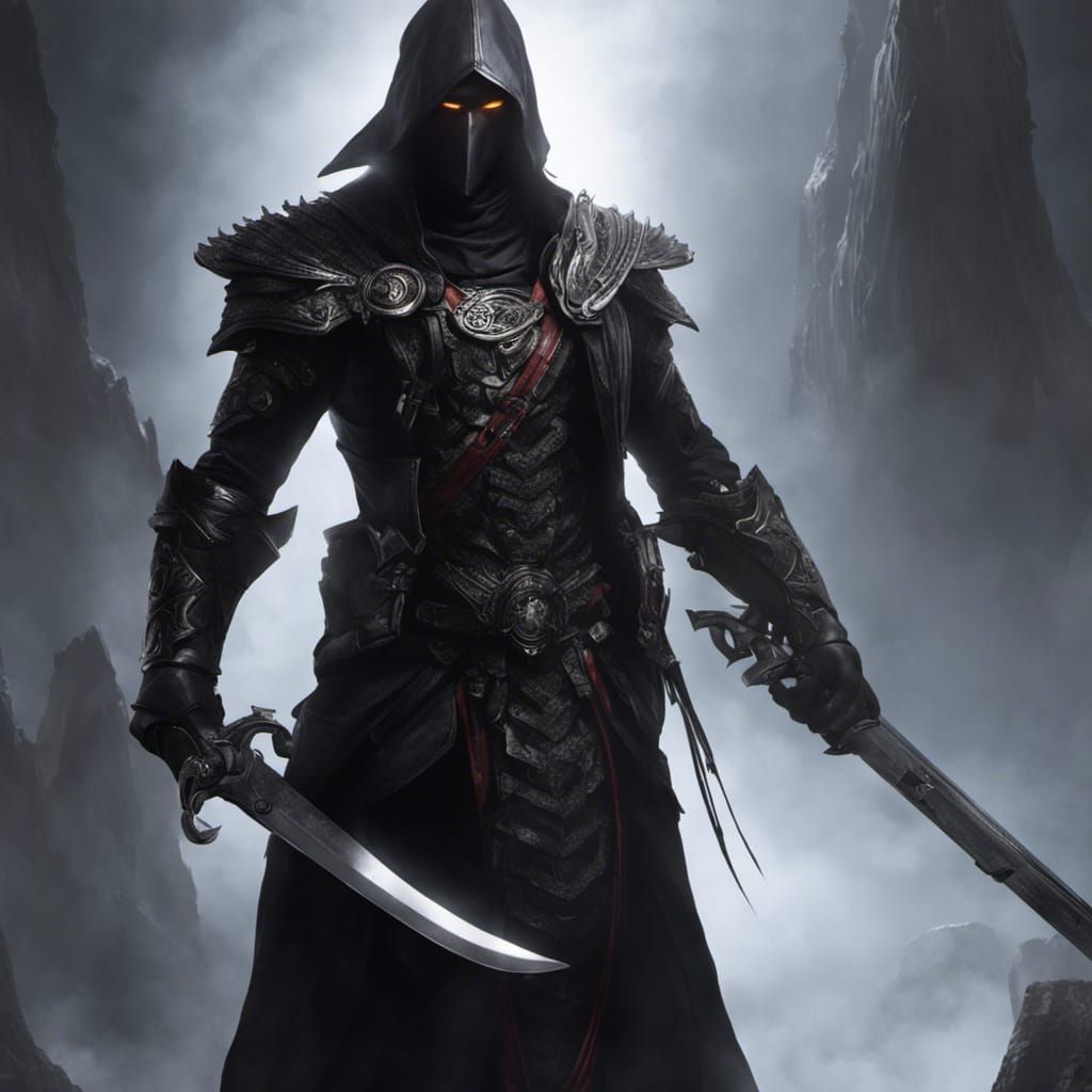 Dark Elf Assassin in Detailed Spider Armor