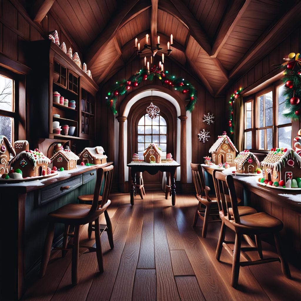 Festive Gingerbread House