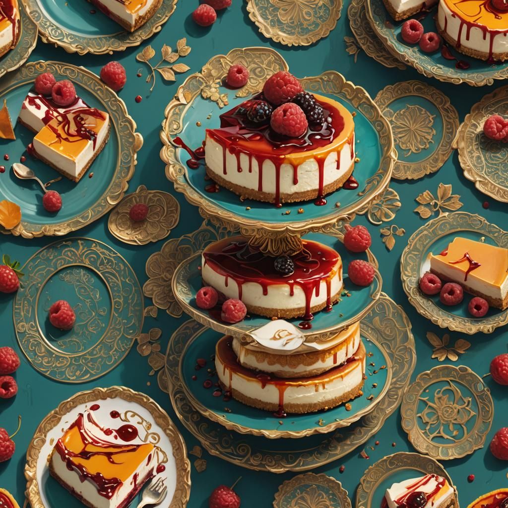 Decadent Autumn Cheesecake Fantasy Concept Art