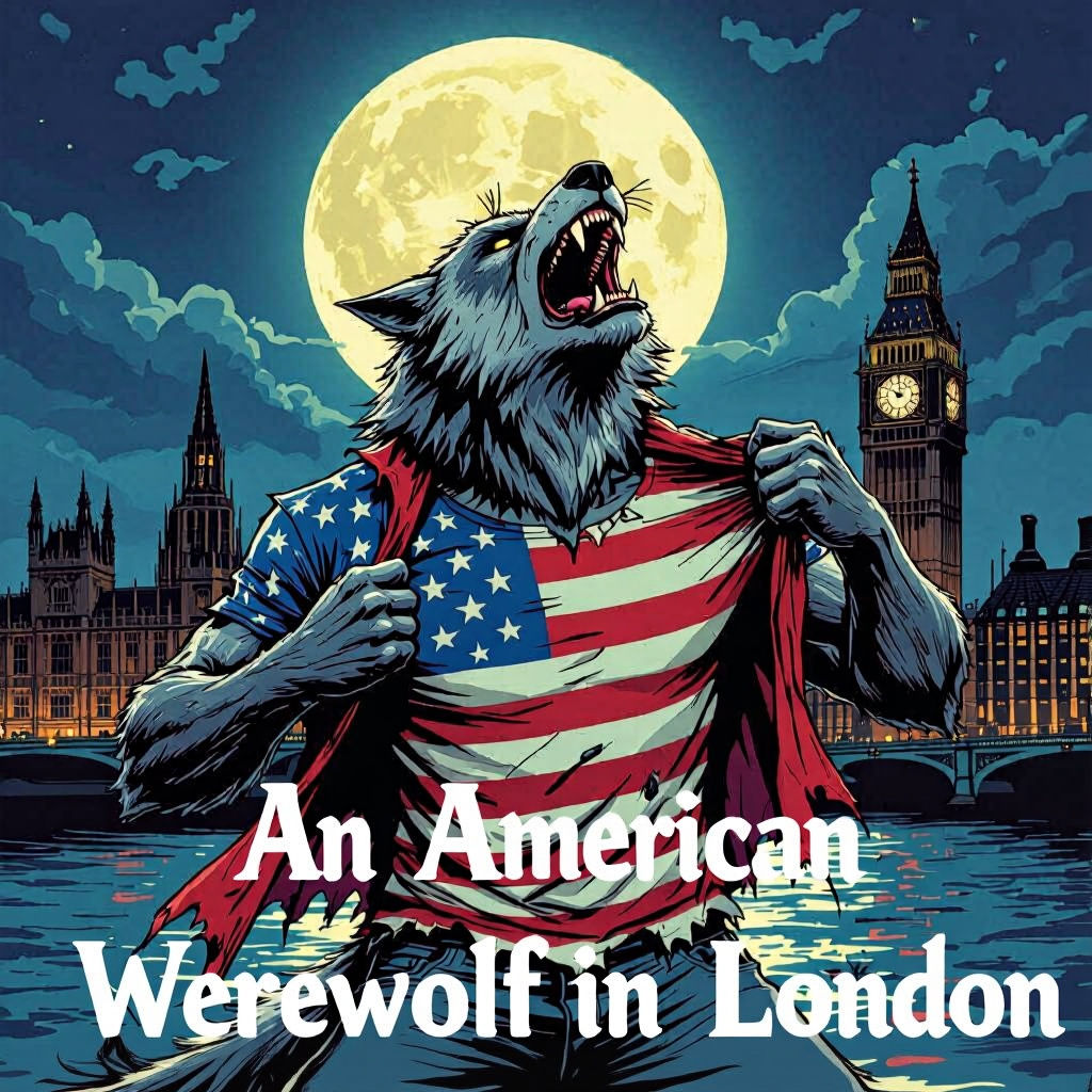 Werewolf Howling in London, Comic Book Style