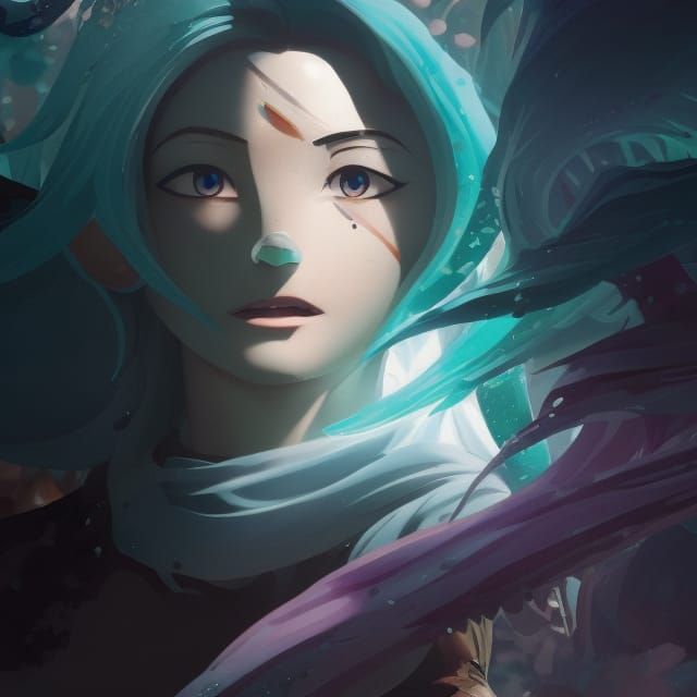 Excited Anime Character in Vibrant Cell-Shaded Style