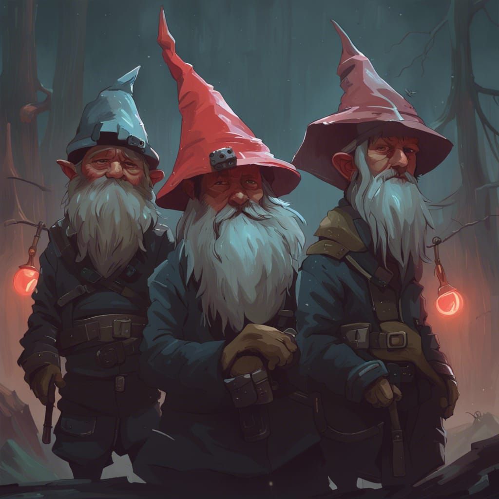 Detailed Gnome Portrait in Digital Art Style
