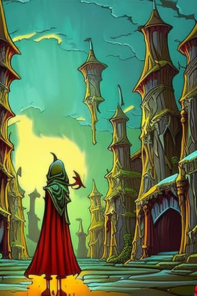 Elven Alchemist by White Fire in Fantasy City