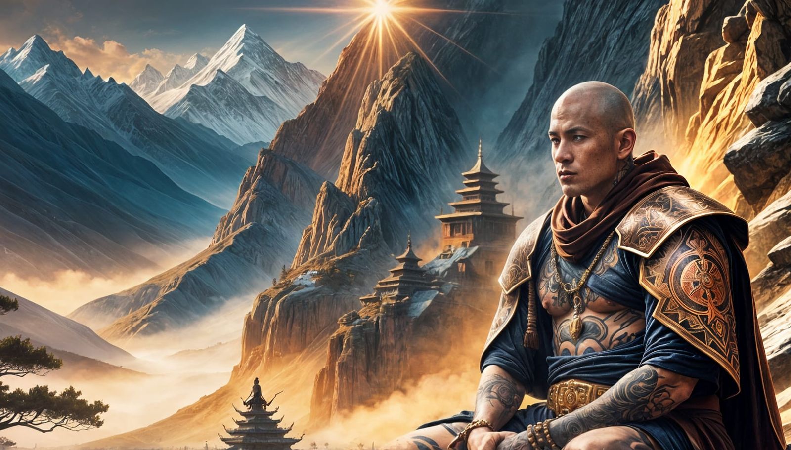 Tattooed Warrior Monk Masterpiece