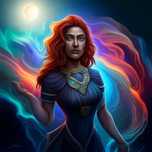 Sri Lankan Goth Witch Raven Space Explorer