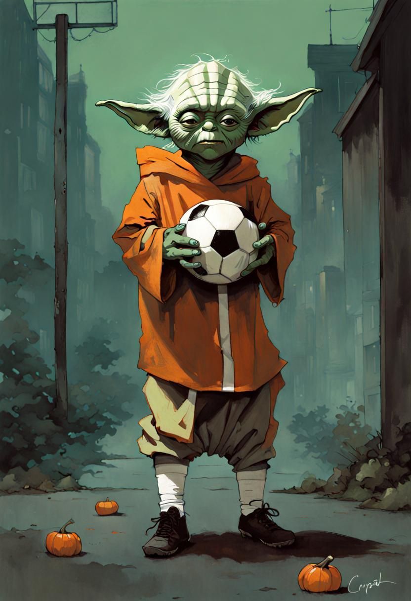 Yoda as Football Player for Halloween, Davison Style