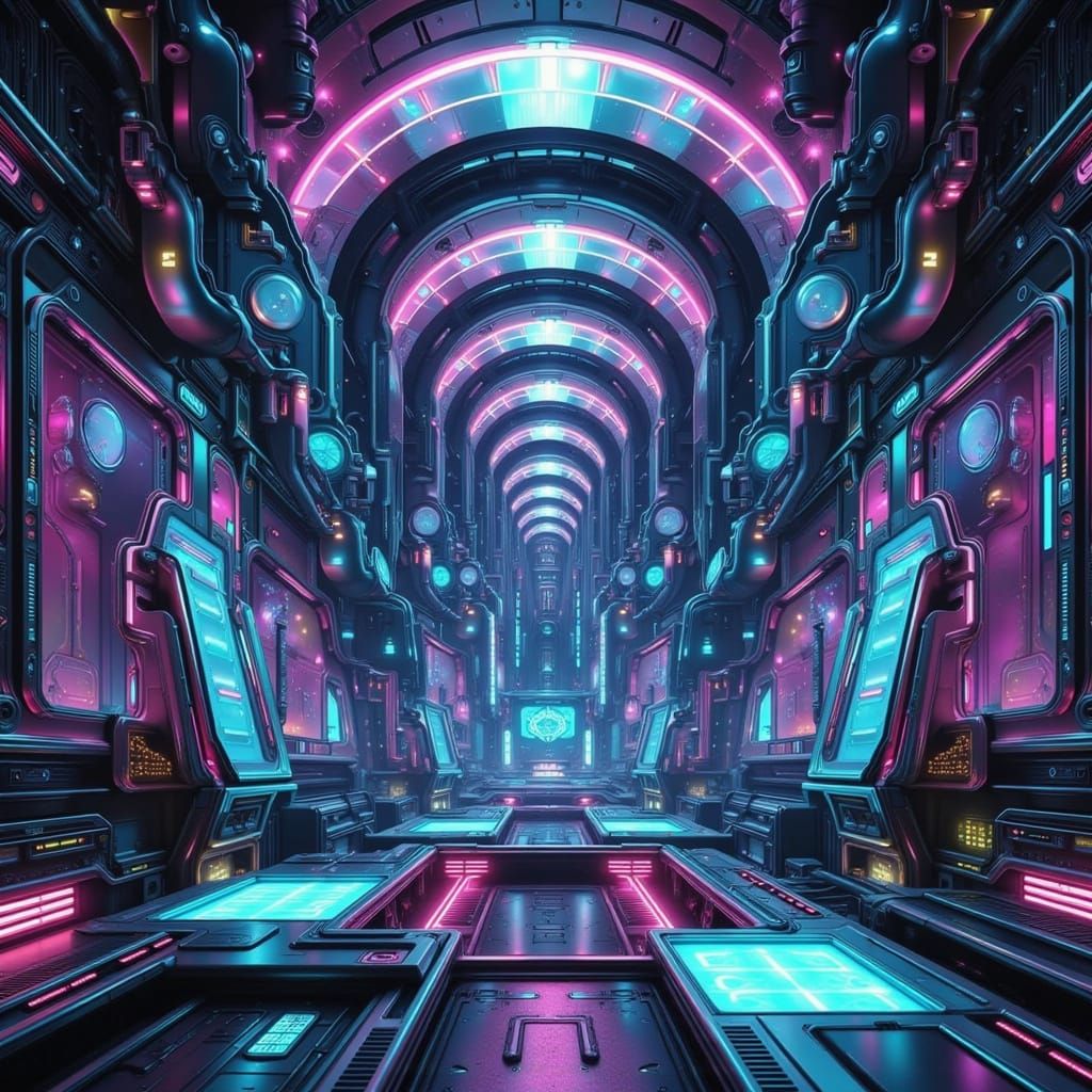 Cyberpunk Fae in a Futuristic Metallic Landscape