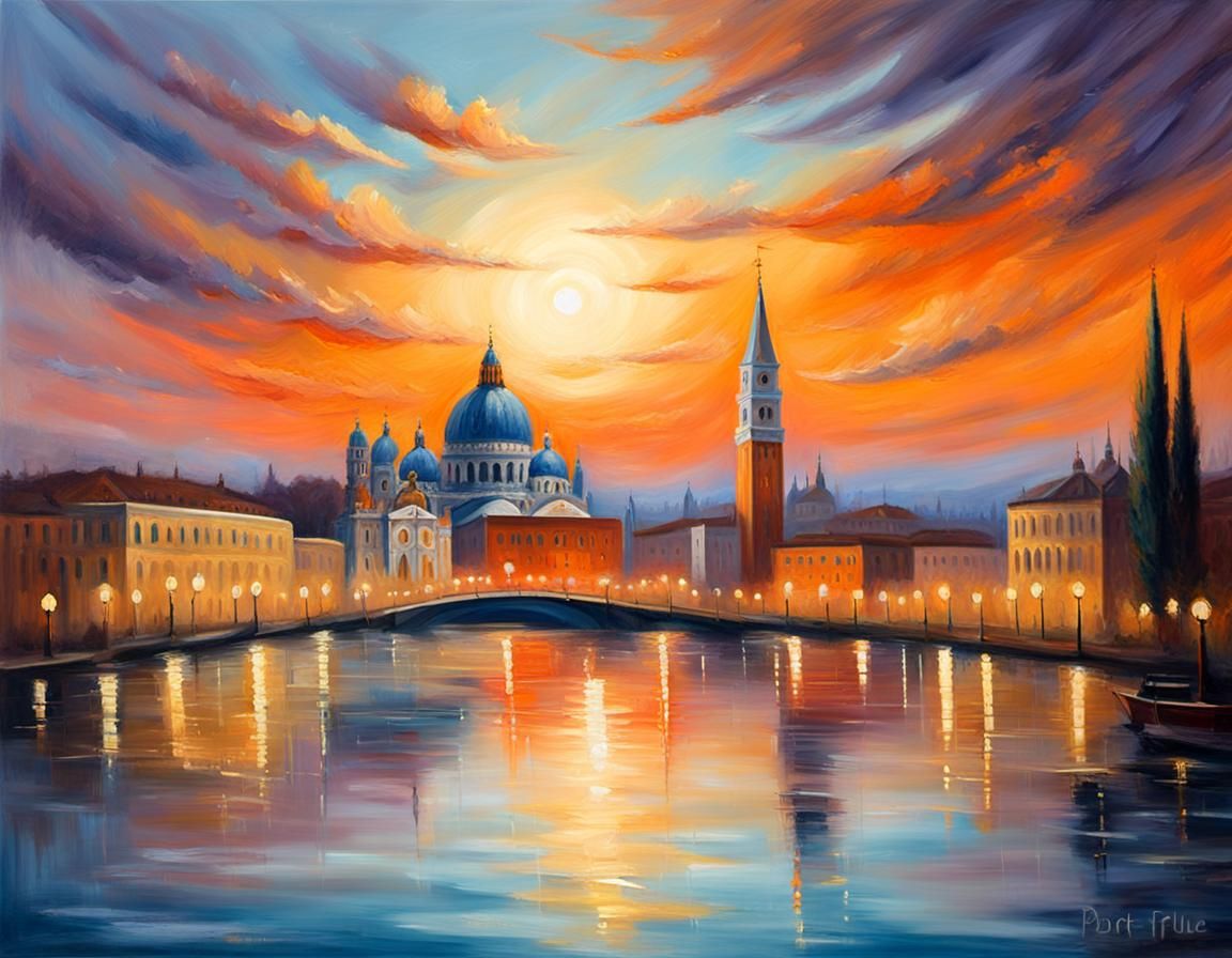 St. Mark's Basilica in Dreamy Impressionist Style
