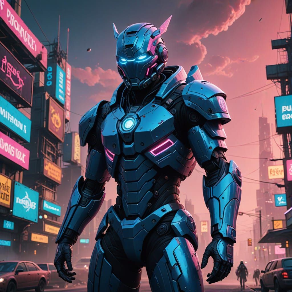 Galactic Dancer in Vibrant Blue Hues