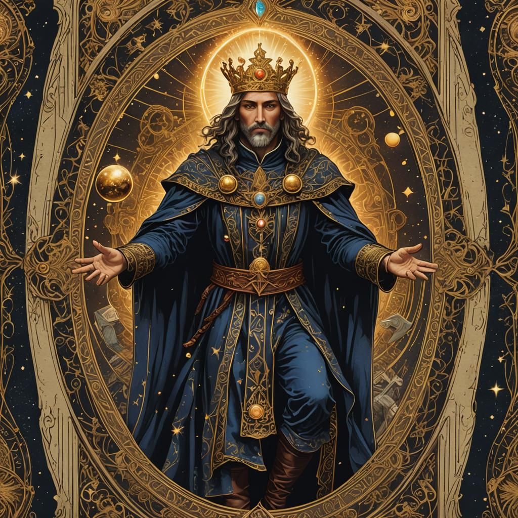 The Magician Tarot Card in Renaissance Style