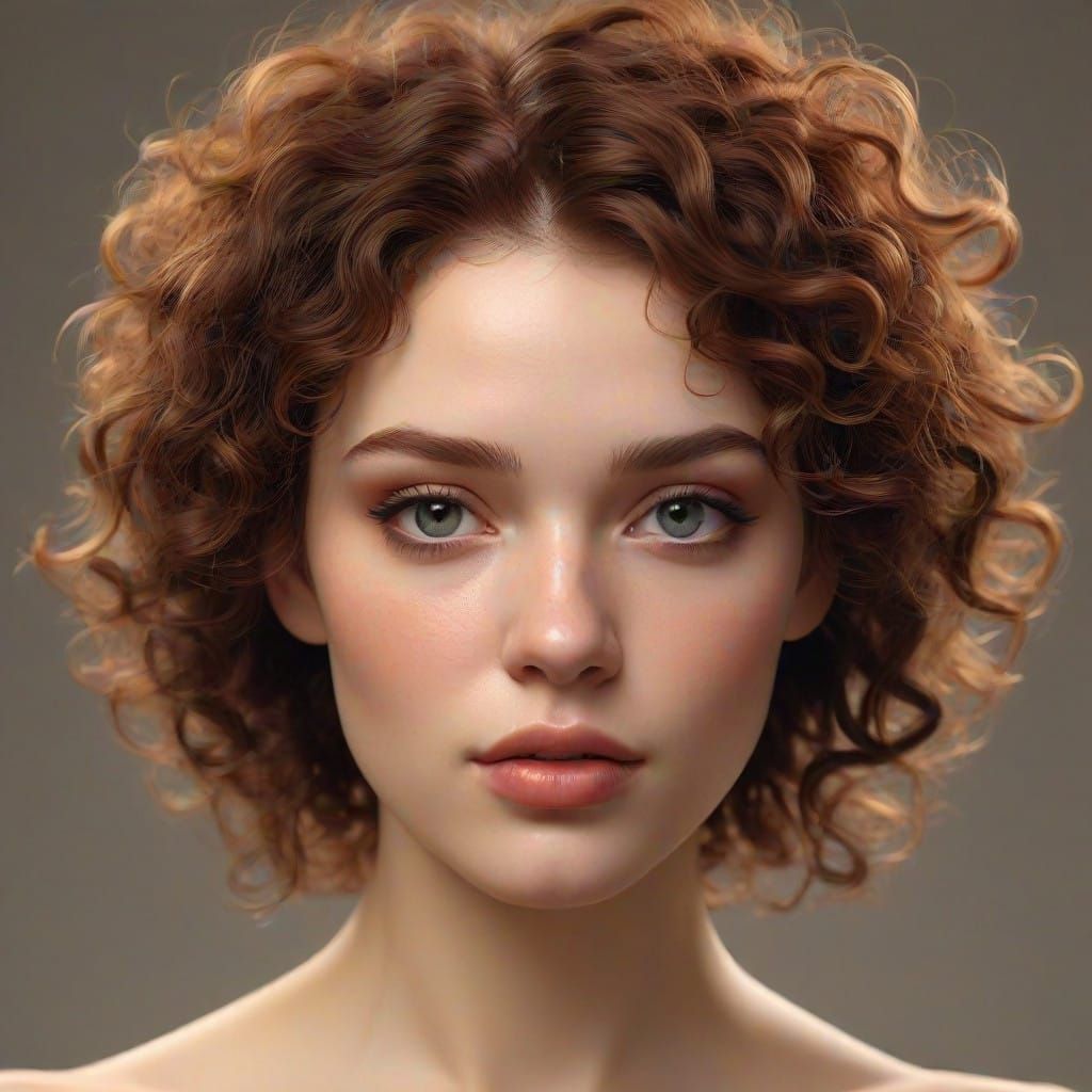 Stunning Realistic Portrait in Elegant Art Nouveau Style