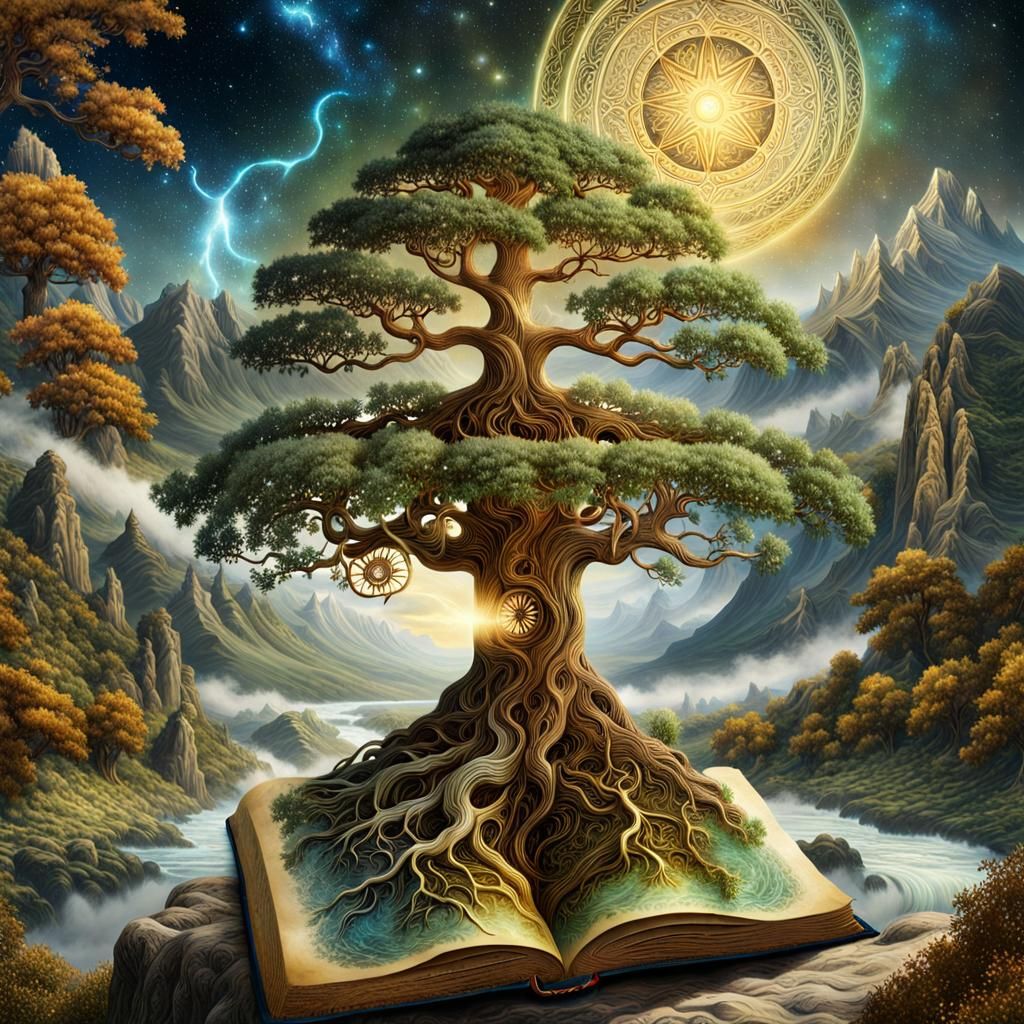 Eerie World Tree Touching the Sky