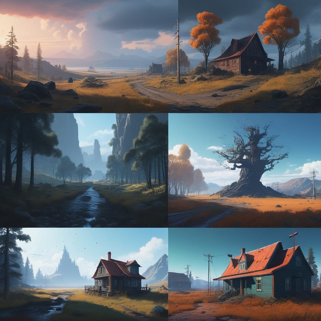 Mystical Being in a Fantastical, Futuristic Landscape