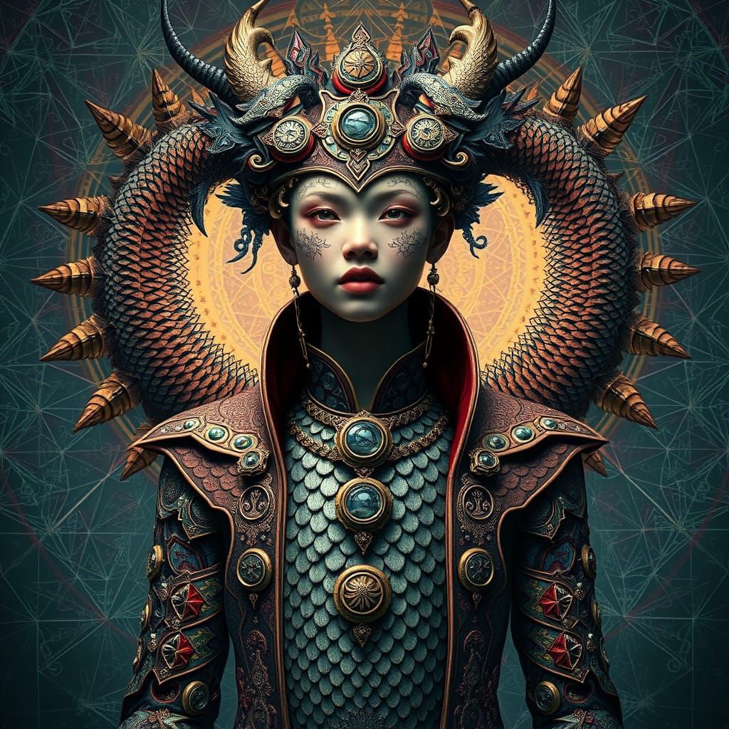 Dragon Attire in Dystopian Futurism