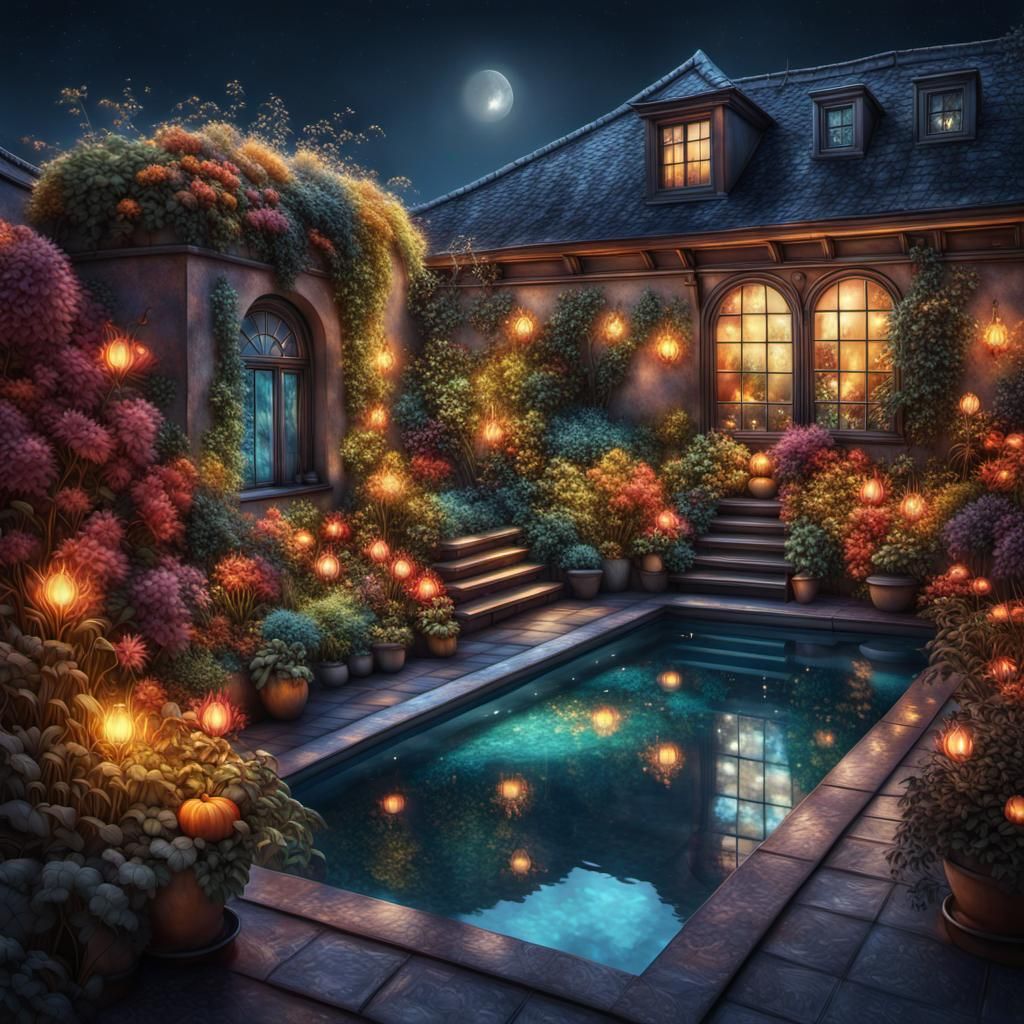 Autumn Urban Garden Oasis