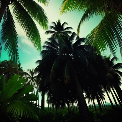 Lush Tropical Palm Trees in High Definition