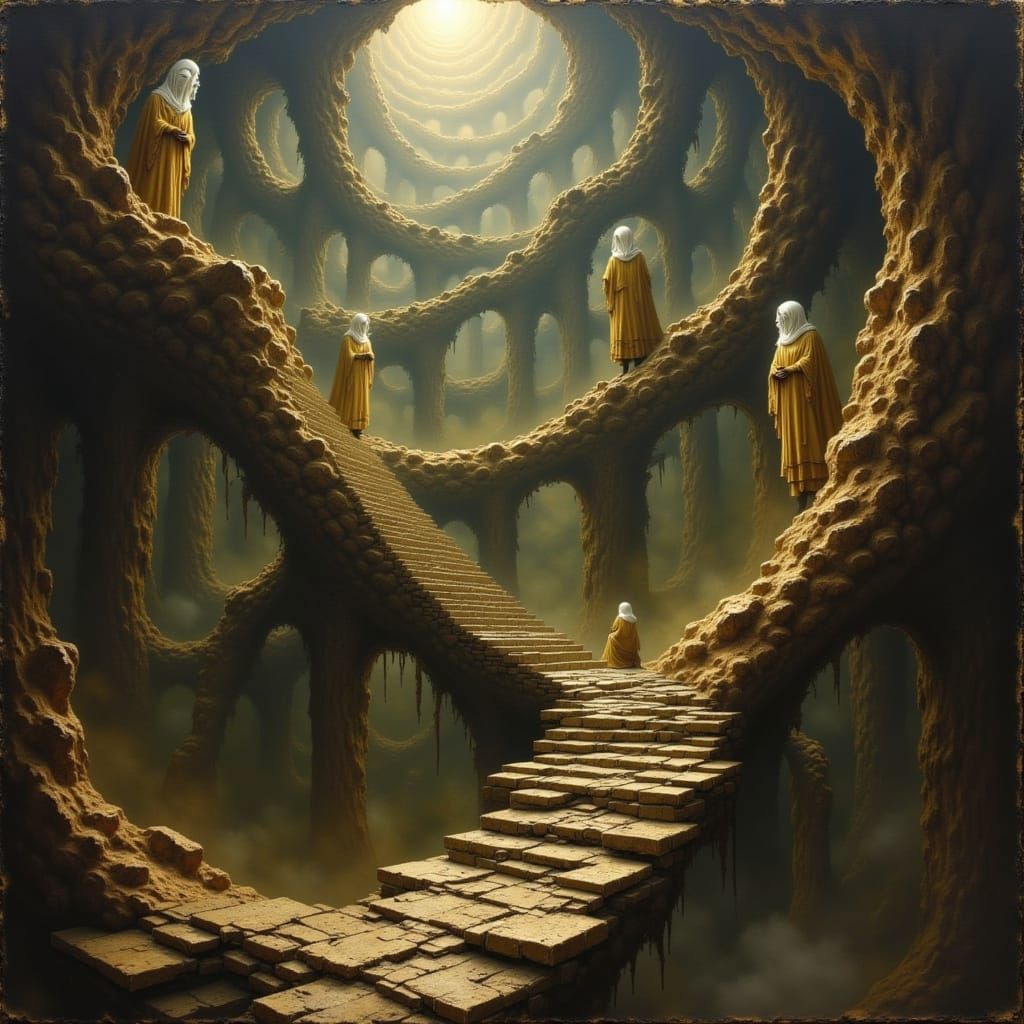 Ethereal Spirits Ascend Paradoxical Staircases