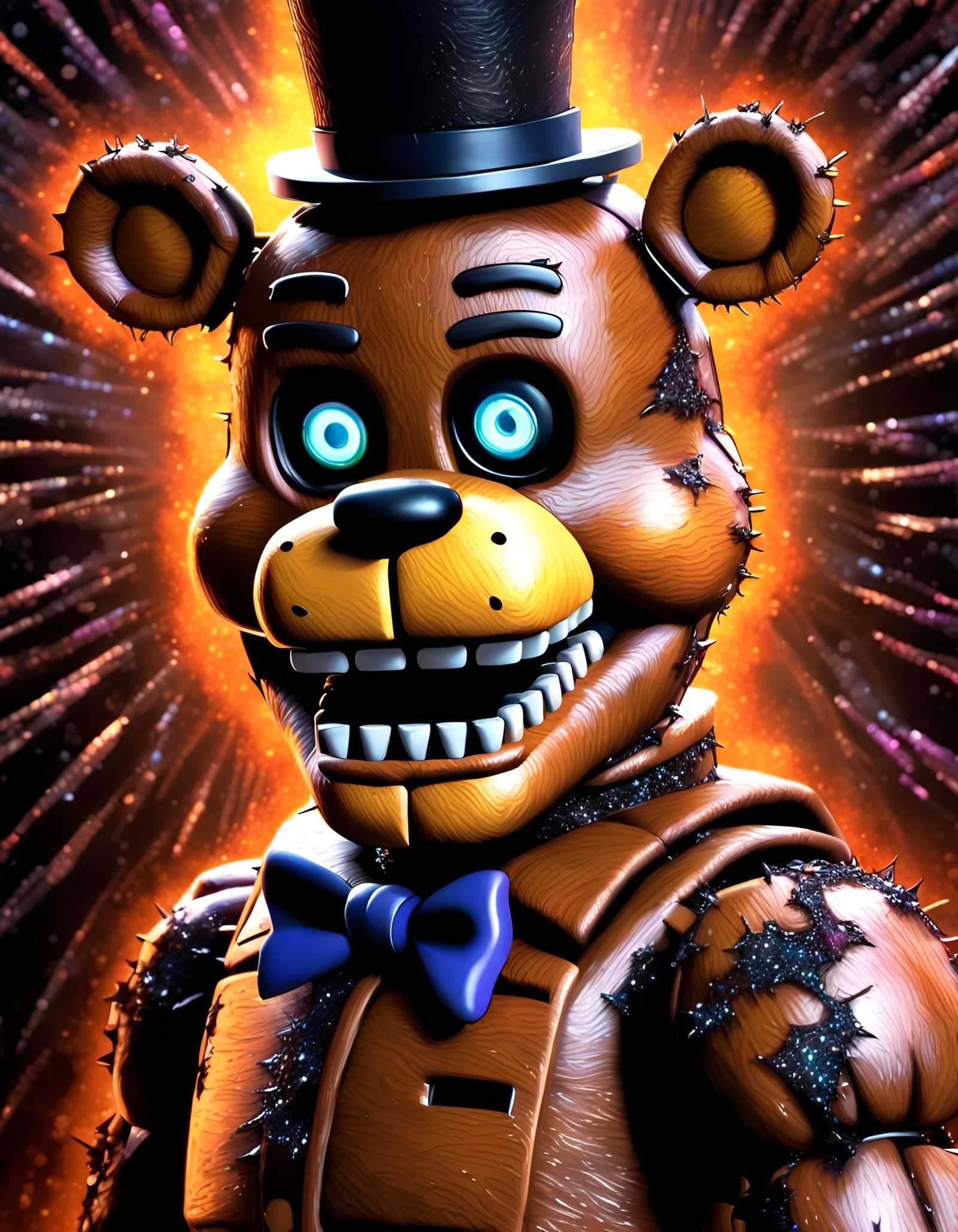 FNAF Freddy Horrorcore Poster Art With Fractals