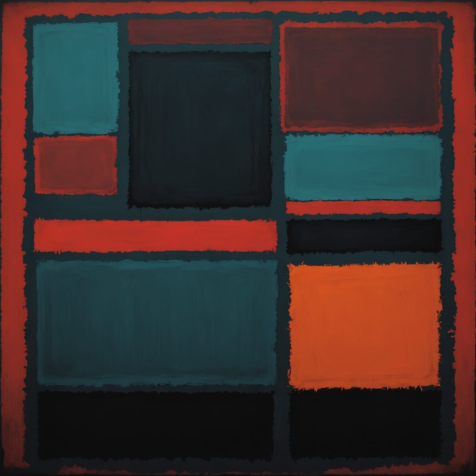 Grimdark Abstraction in Muted Earth Tones