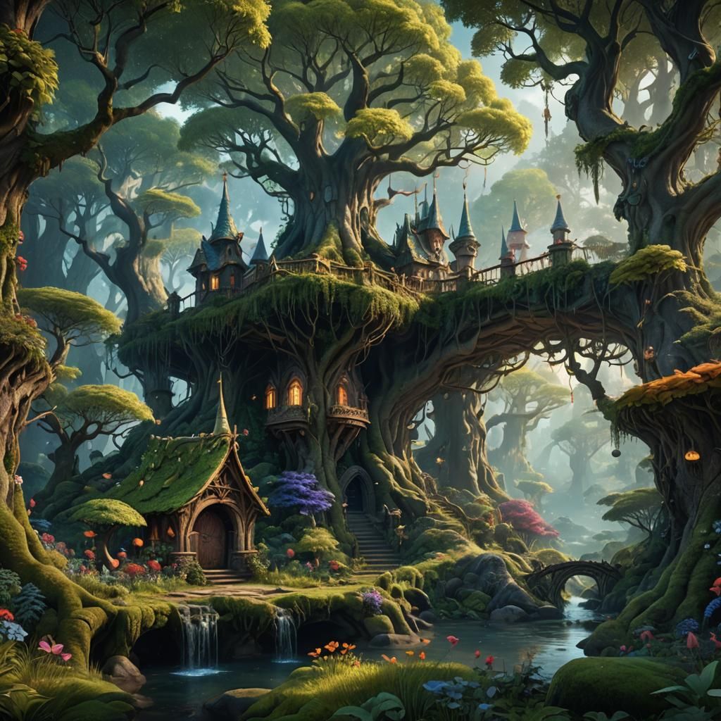 Enchanted Forest with Elves in Unreal Engine 5