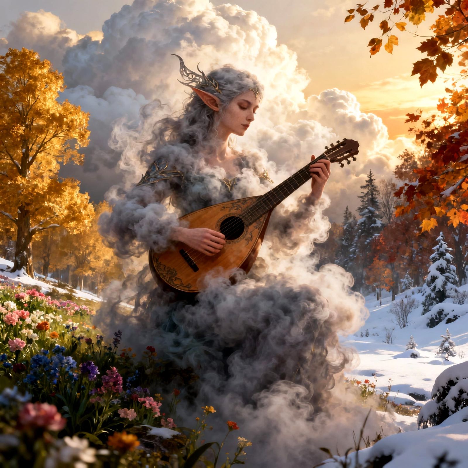 Elven Bard of Smoke and Seasons, Concept Art