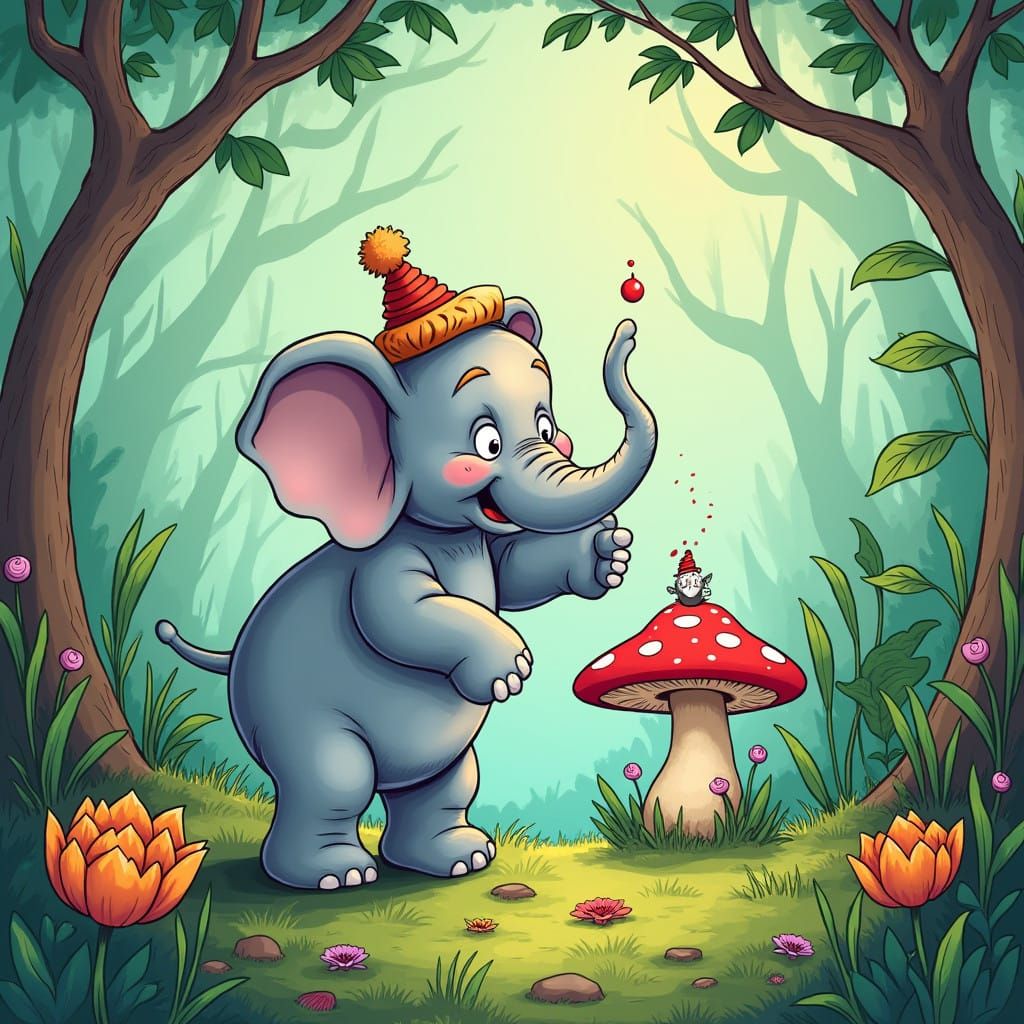 Whimsical Horton Hears a Who Vector Illustration