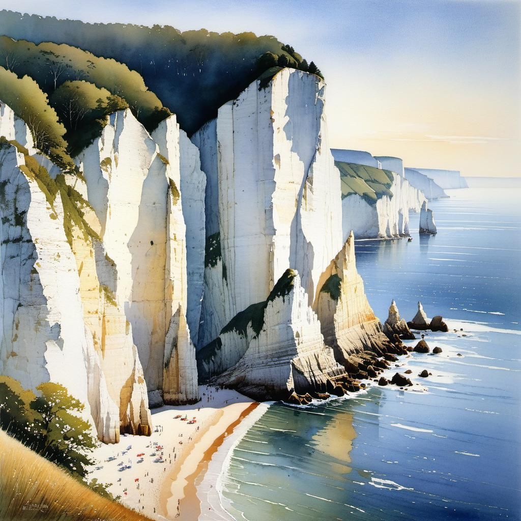 Chalk Cliffs in Morning Light