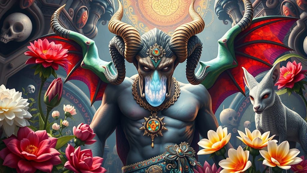 Demons in a Surreal Hieronymus Bosch Landscape