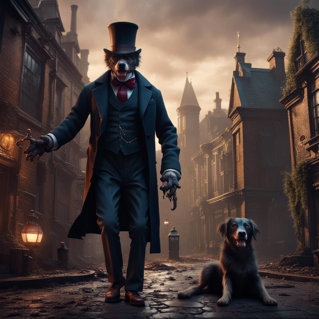 Dr. Jekyll and Mr. Hyde Dog Portrait