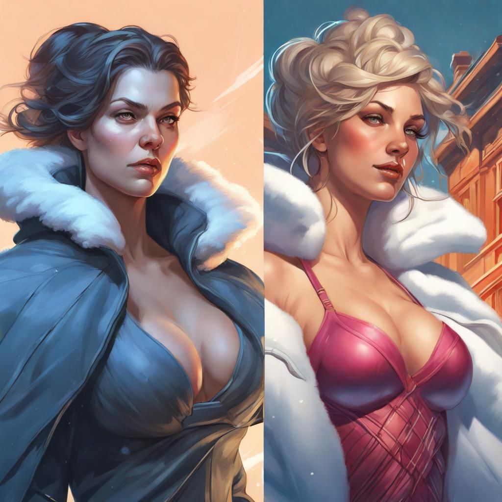 Swimsuit vs Winter Coat: 8K Portrait