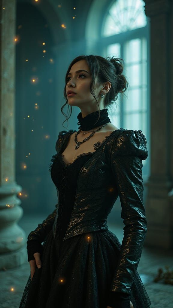 Surreal Gothic Goddess in Ethereal Majesty