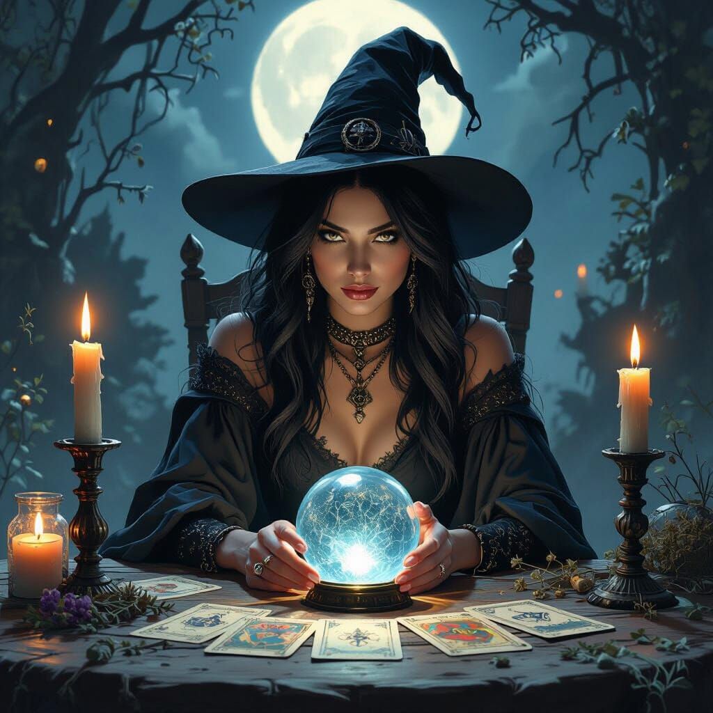 Gothic Witch Tarot Reading by Candlelight