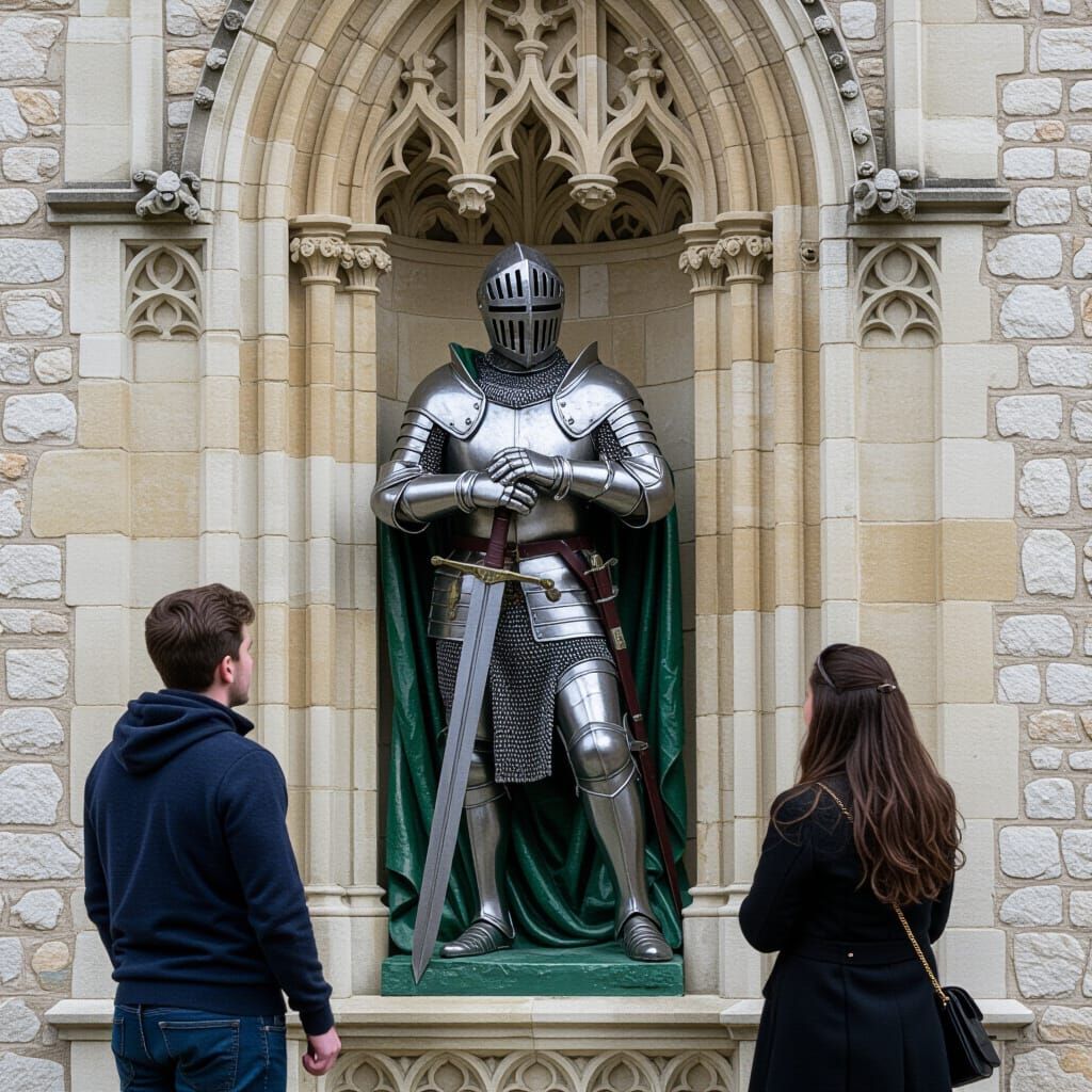 Gothic Knight Statue Comes to Life