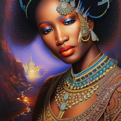 Detailed Portrait of Zimbabwe's Mbuya Nehanda