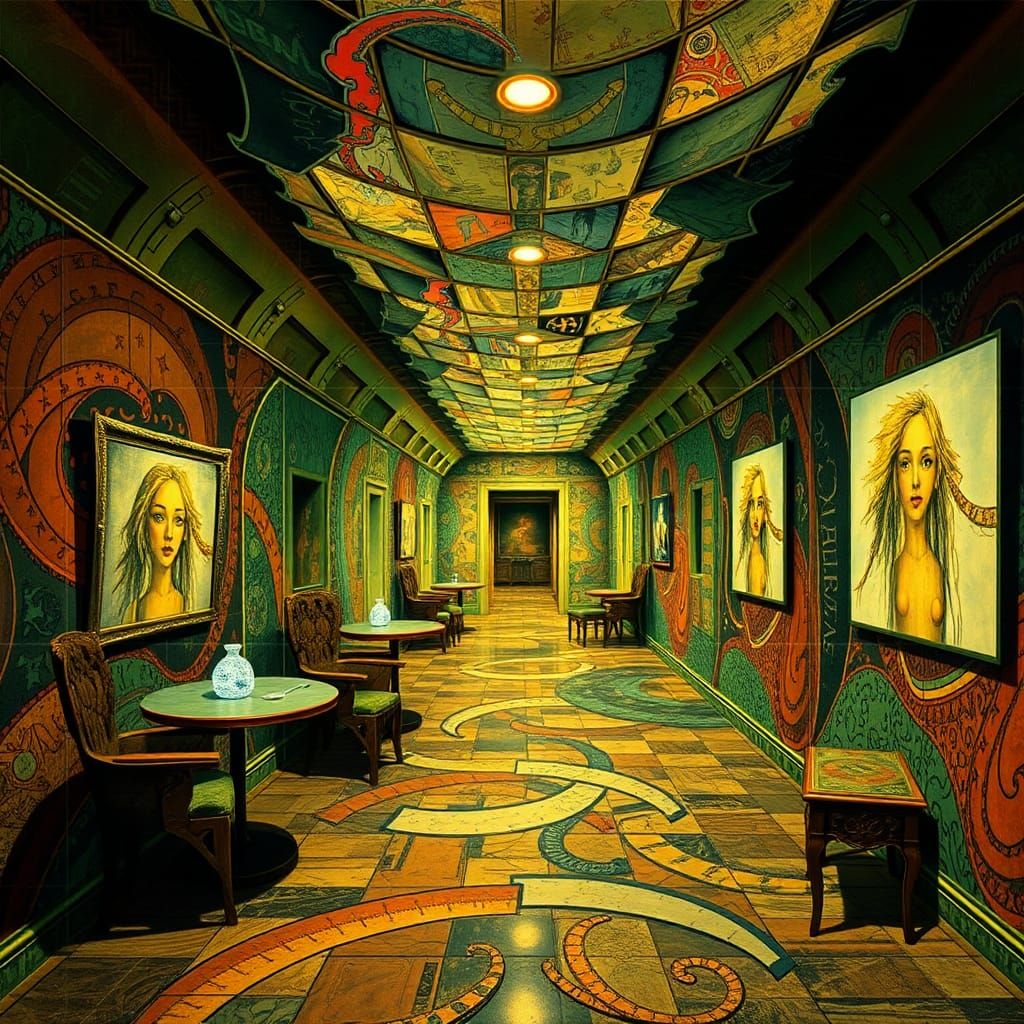 Surreal Fractal Transporter Room Glitch Art