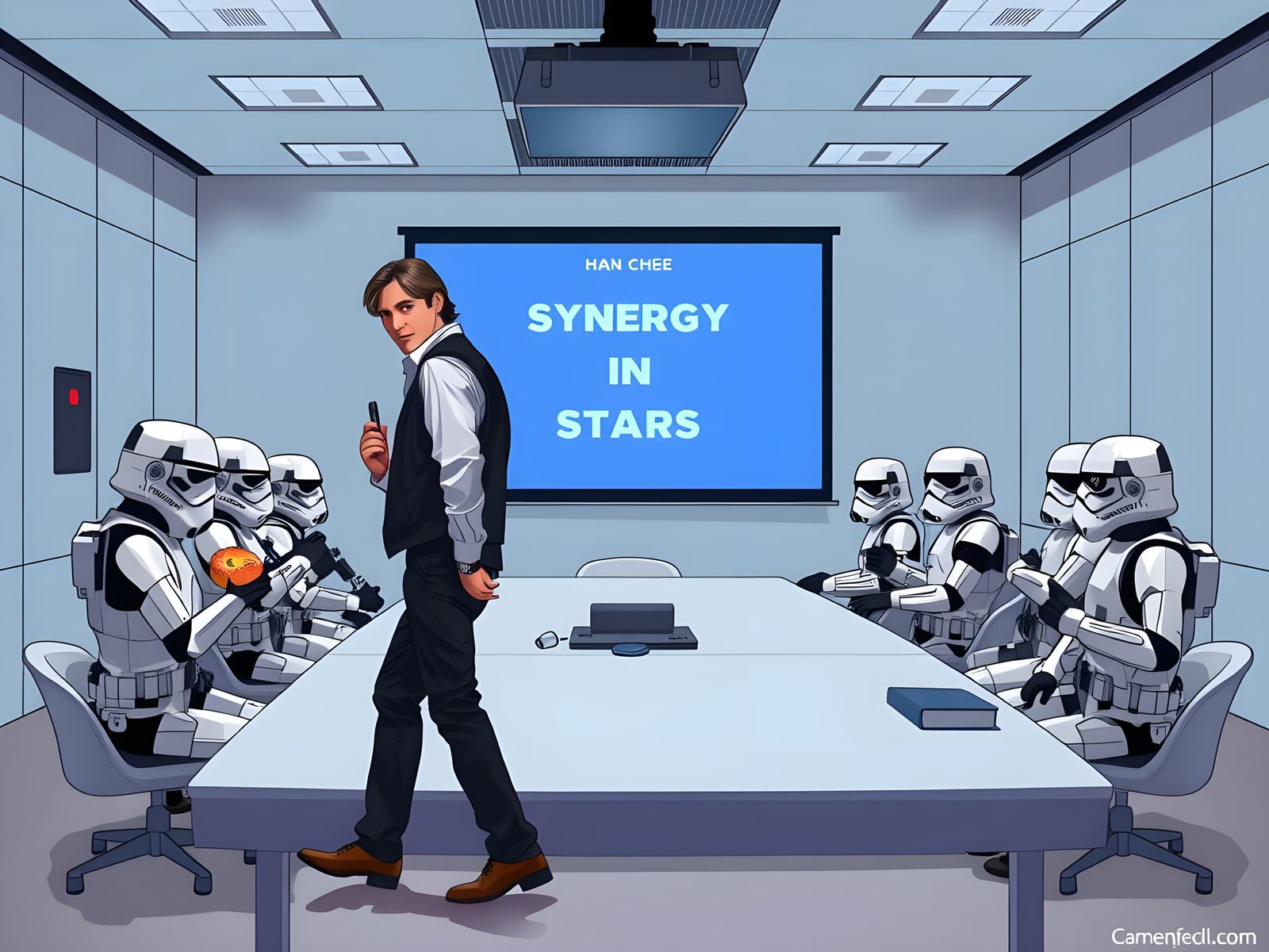 Han Solo Makes a Corporate Escape in a Galaxy Far, Far Away
