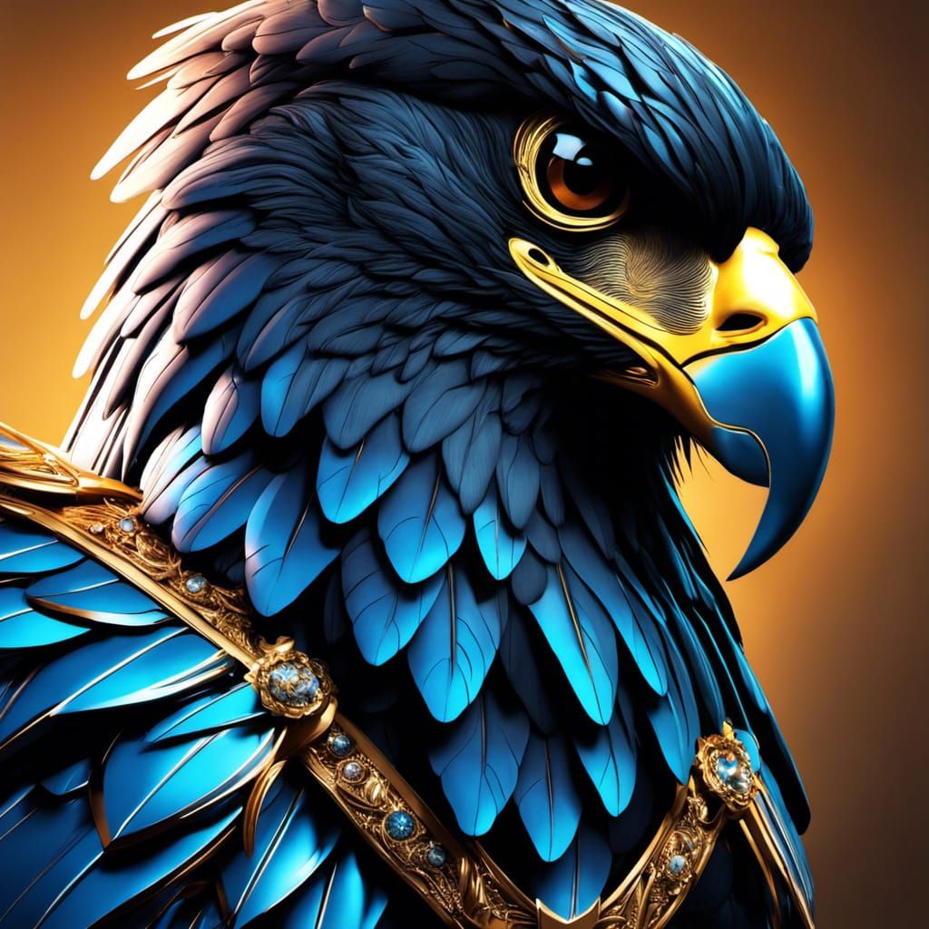 Majestic Black Eagle in Cosmic Flight