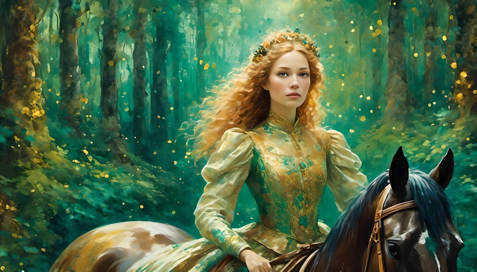 The princess in the magical forest.