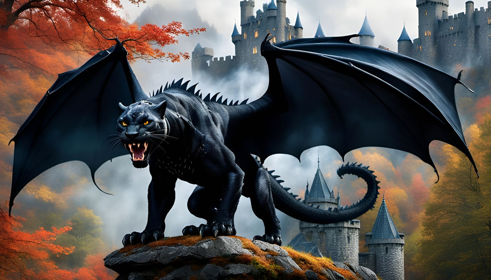 “Dracogryle Panthera Pardus - A Dragon, Gargoyle, & Black Panther Hybrid”