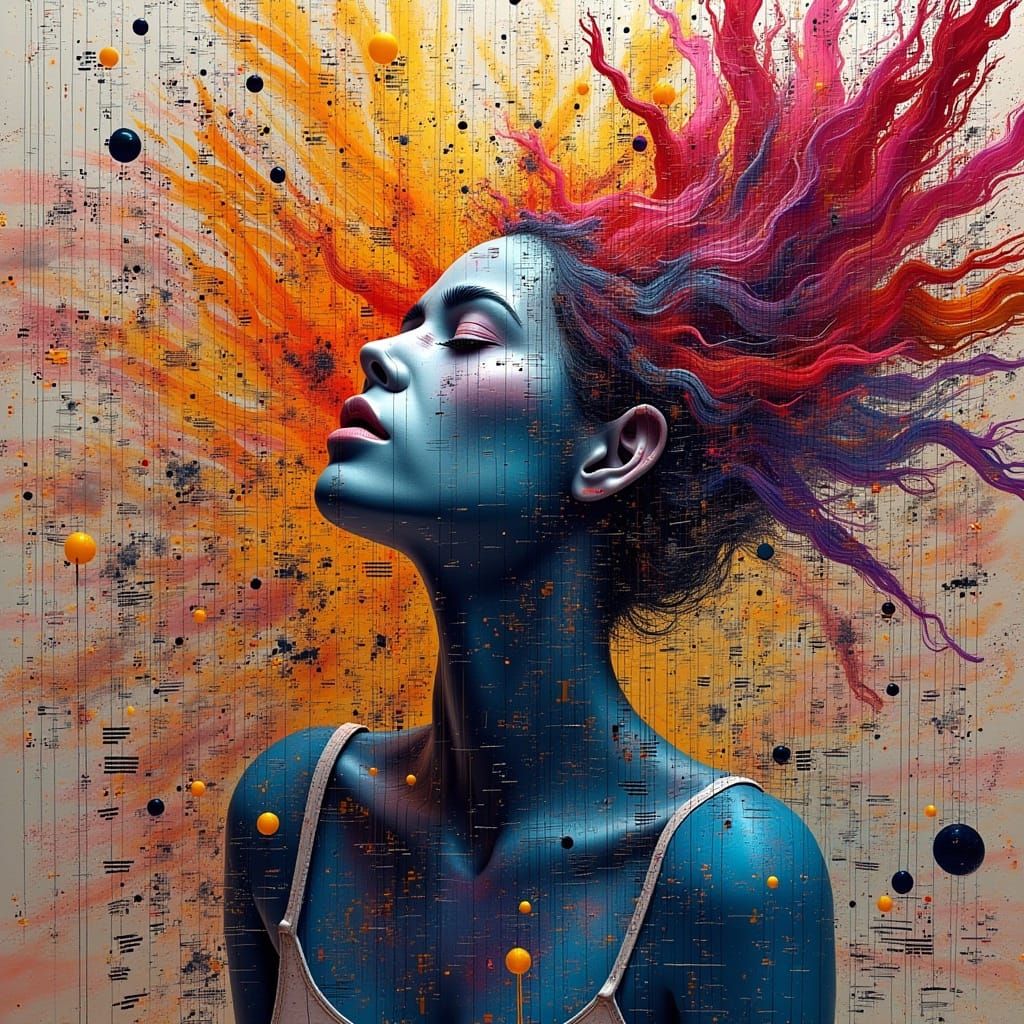 Vibrant Immortal in Neon Graffiti