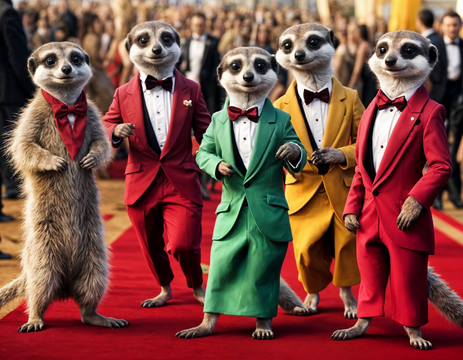 Glamorous Meerkats Shine on the Red Carpet