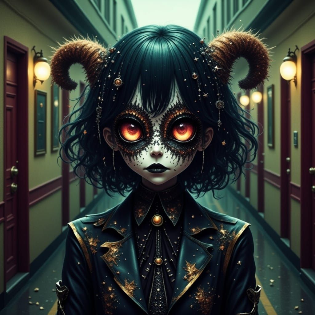 Gothic Macadamia Nut in Academic Attire