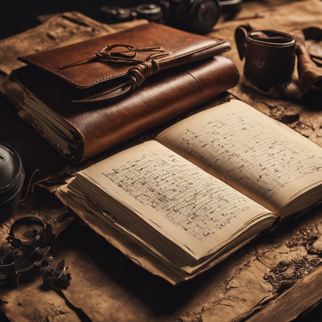 Vintage Journal on Saddle in Golden Light