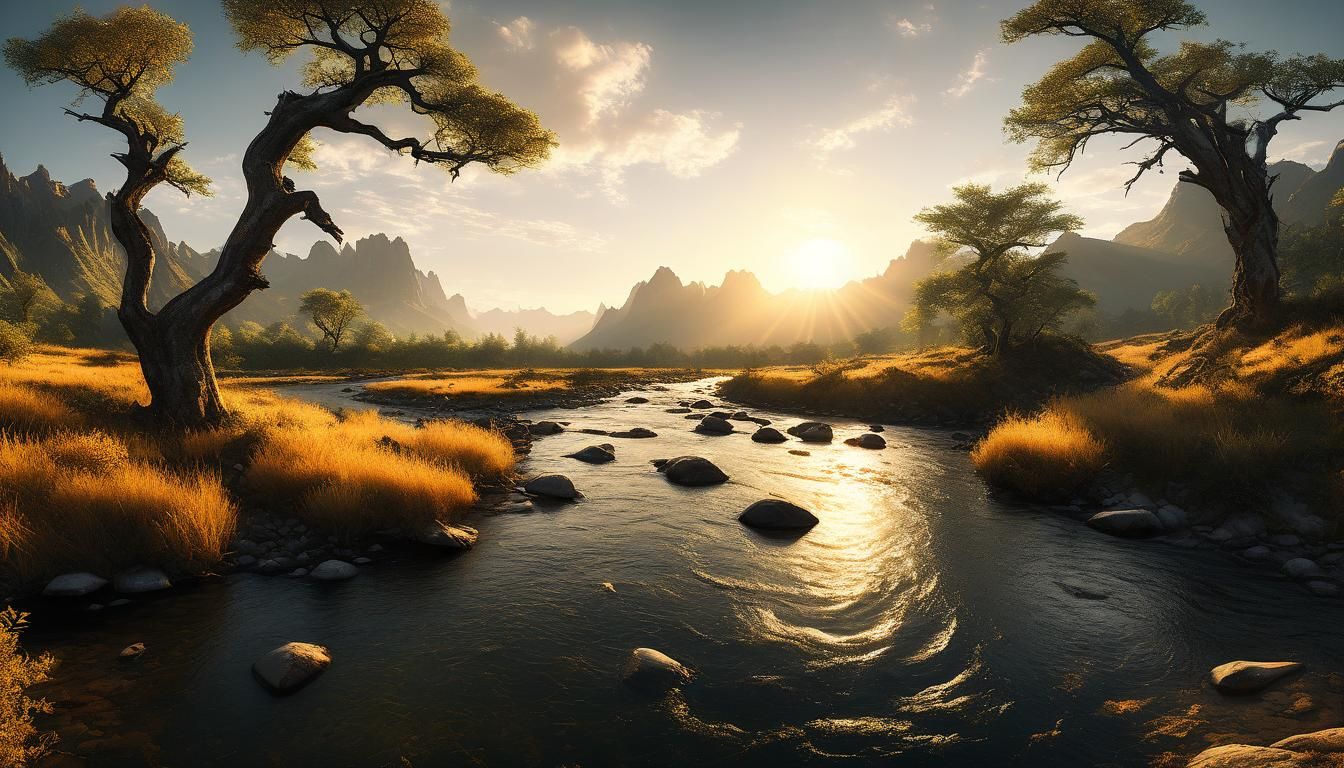 HDRI Photograph: Untouched Wilderness at Sunrise