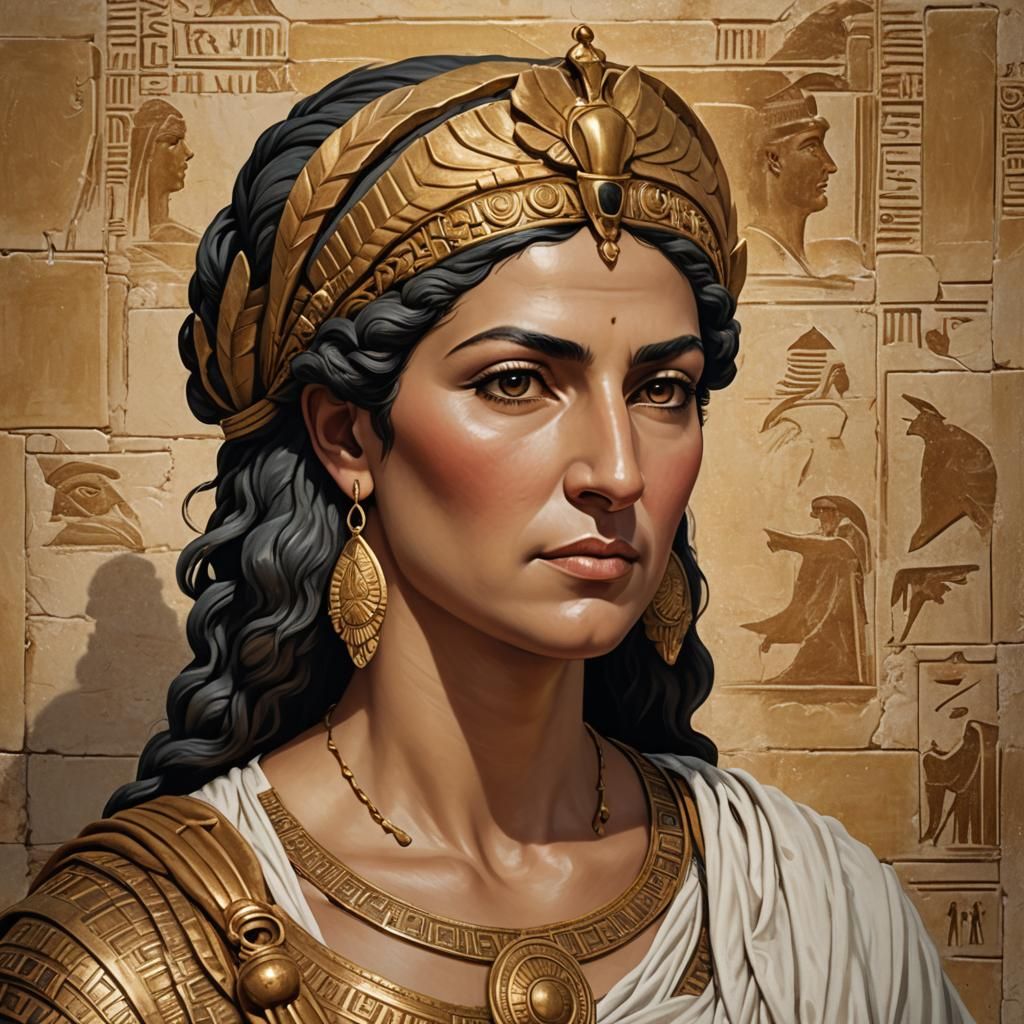 Queen Arsinoë in Egyptian Royal Attire