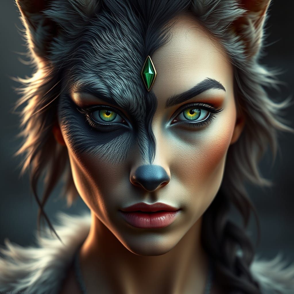 Fantastical Beauty in Two Worlds: Werewolf Meets Glamorous E...