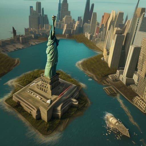 Statue of Liberty Battles King Kong