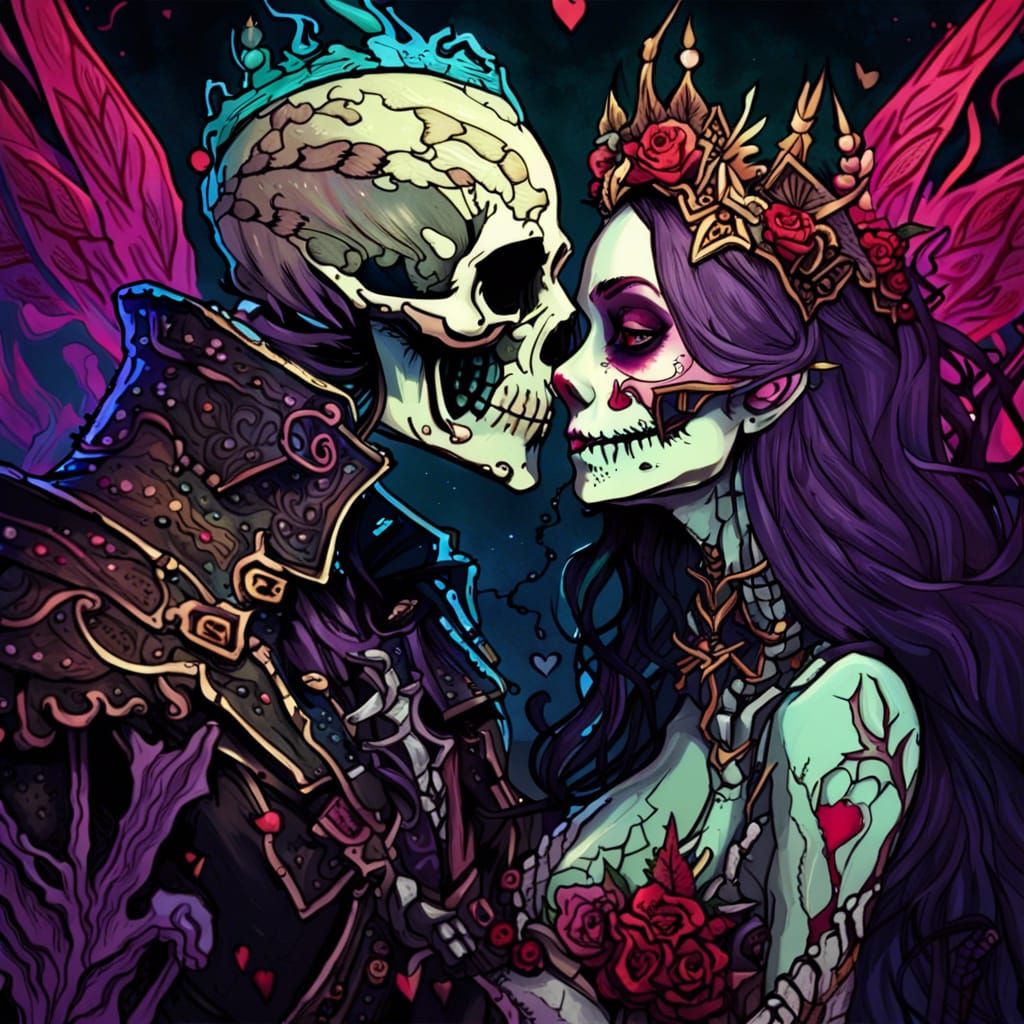 Fantasy Romance: Fairy Queen and Skeleton King